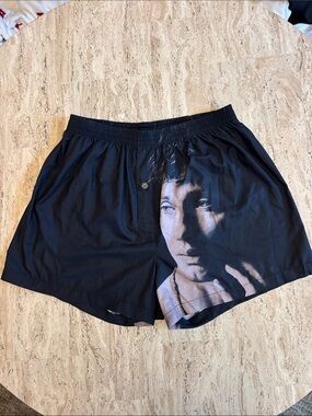 Blue Women's Graphic Boxer-Style Shorts